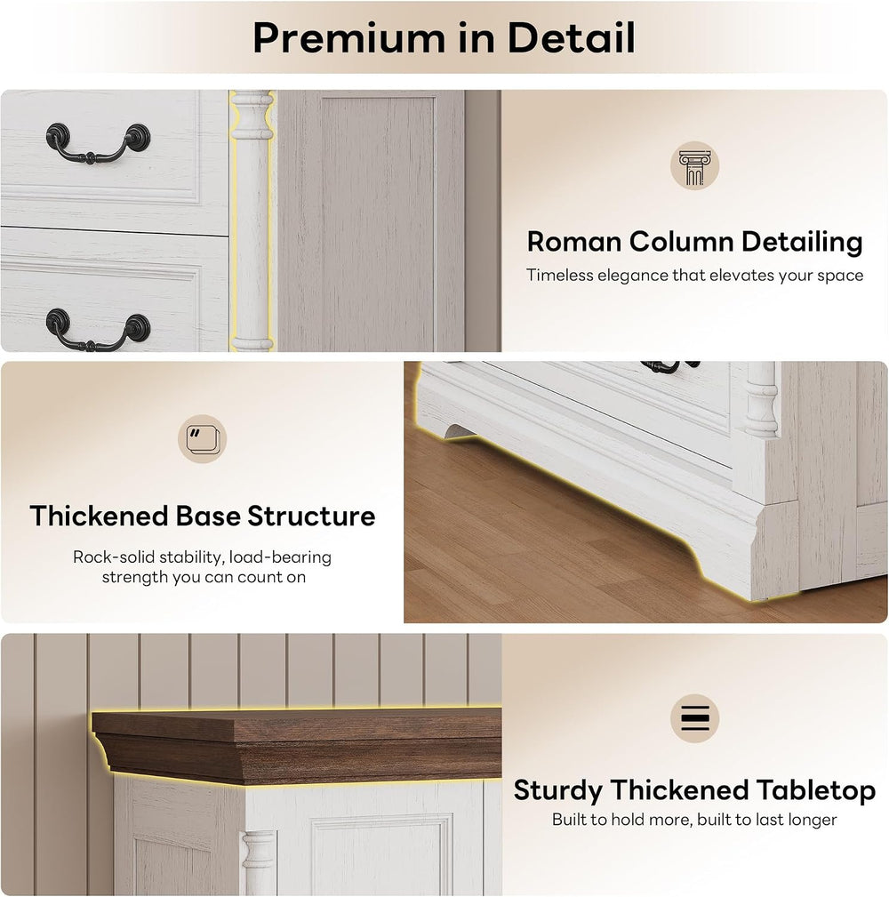 LIKIMIO Armoire Wardrobe Closet 70" with 2 Drawers for Bedroom, White | ...