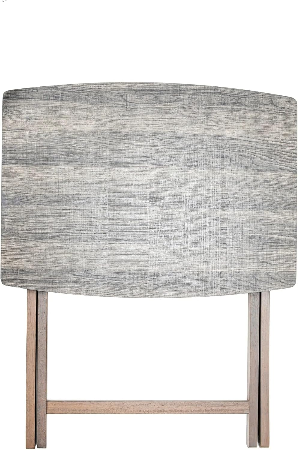 Modern Indoor XL Oversized Folding Tray Table – Rustic Gray Portable Laptop S...