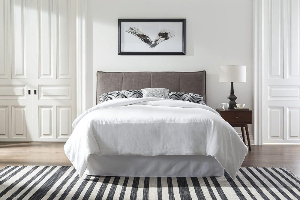 Modus Furniture Geneva Adona Upholstered Headboard, Dolphin Linen, King