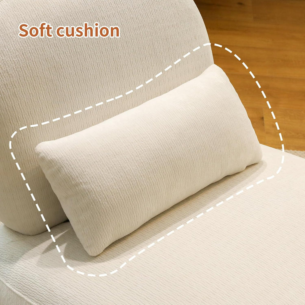 Modern Accent Chair Set of 2, Upholstery Glider Chair with Solid Wood Frame