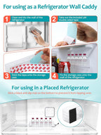 Leng Ke Insulin Refrigerator Storage Caddy - 10ml Peptide Vial Protective Holder for Fridge Wall, Compatible with U-100 Vials 24mm (0.94 Inches) Diameter (2pcs)