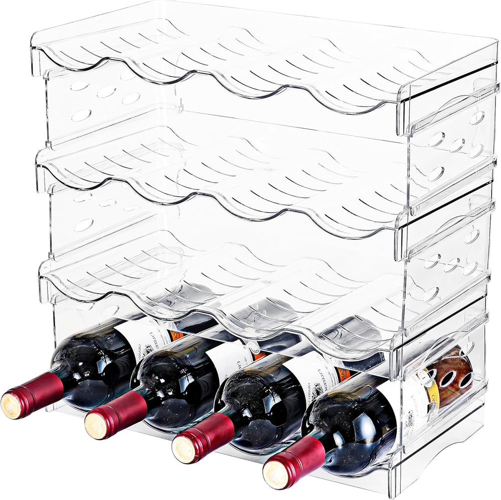 Stackable Wine Rack,Wine Bottle Holder for Inside Cabinet,for Pantry,Refriger...