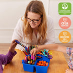 ECR4Kids 24in x 36in Rectangular Hardwood Table with 22in Legs, Childrens Furniture, Honey