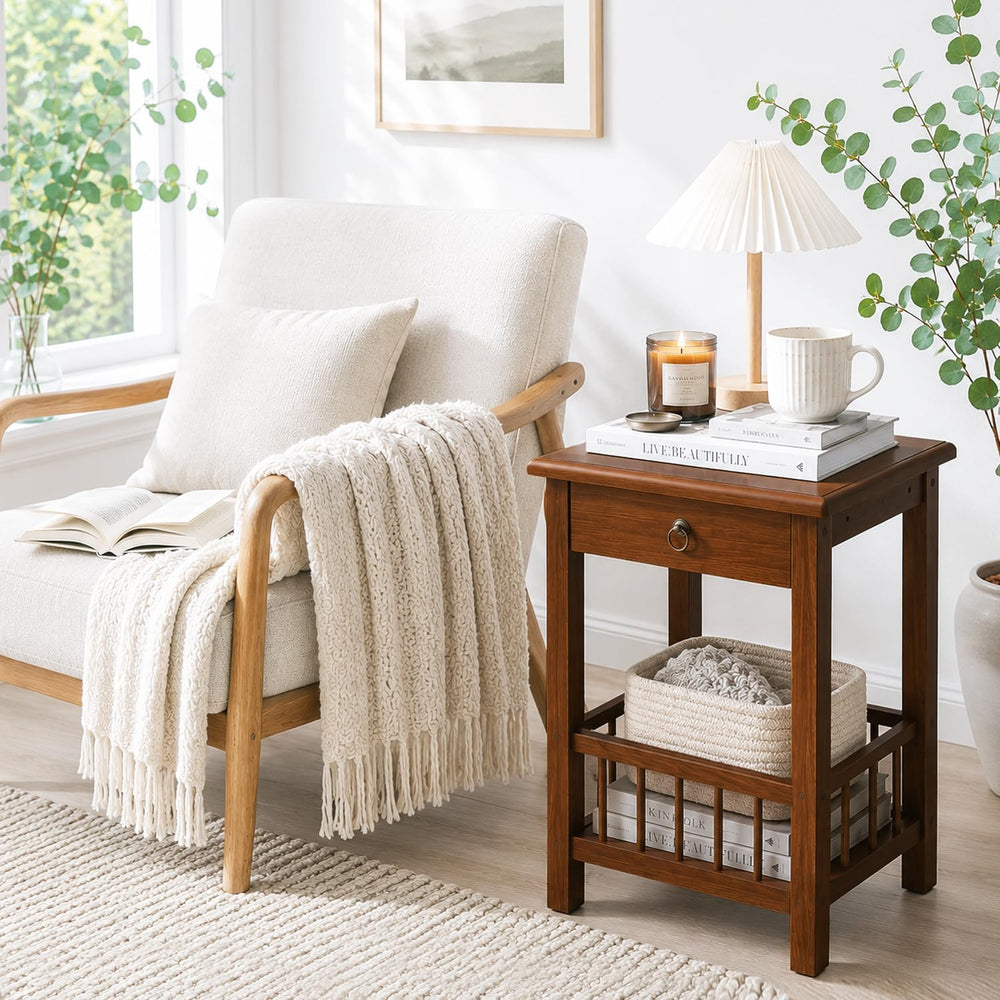 YUNMUARY-End Tables Living Room,Sofa Table, Farmhouse Side Table with Drawers...