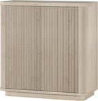 Henn&Hart 32" Wide Rectangular Accent Cabinet in Beech White, for Home, Living Room, Bedroom, Entertainment Room, Office