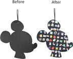 Hanging Brooch Pin Organizer Enamel Pin Display Cute Cartoon Shape Brooch Pin Display Storage Holder for Brooch Pin(Without Accessories ) (black-mouse)