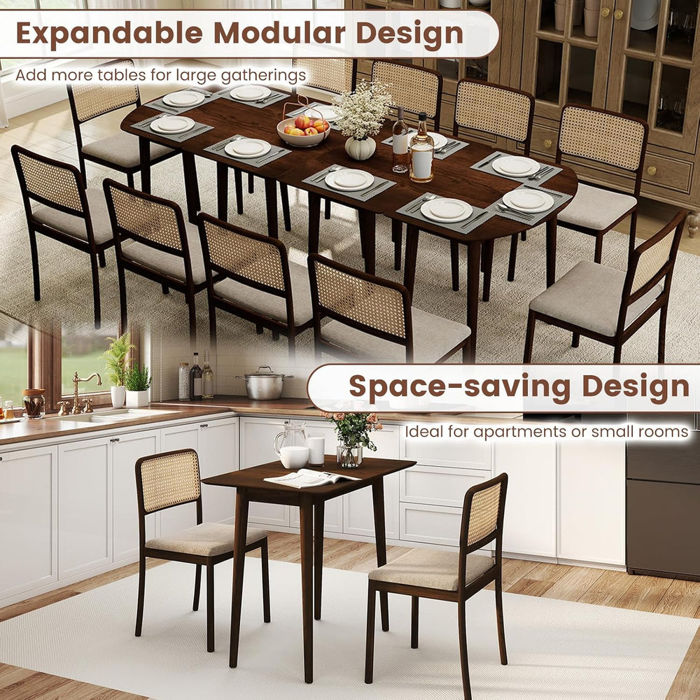 Giantex Dining Table for 2-4, 34" Rectangular Dinner Table with Solid Ru...