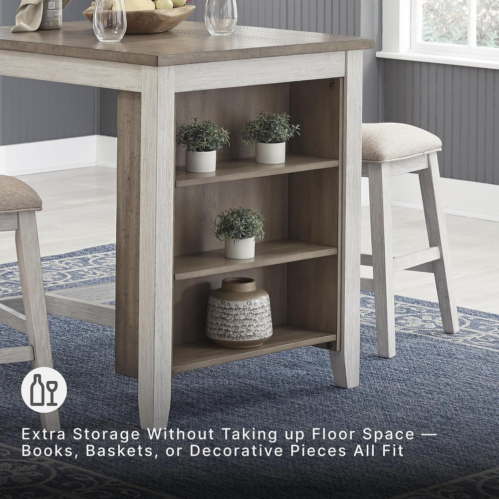 Signature Design by Ashley Skempton 3-Piece Counter Height Dining Table Set |...