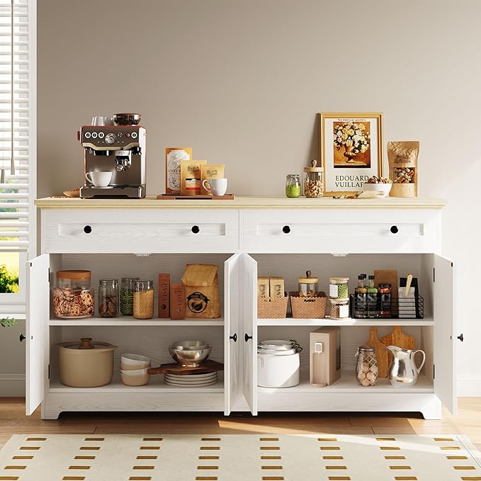 IRONCK Buffet Cabinet with Storage, Sideboard Storage Cabinet, Kitchen Cabine...