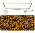 Leopard Print Mouse Pad – Large Extended Desk Mat 35.43 x 15.75 in – Bold Cheetah Animal Pattern, Non-Slip Rubber Base, Waterproof Surface, Fashionable Keyboard & Mouse Pad for Office, Home, or Gaming