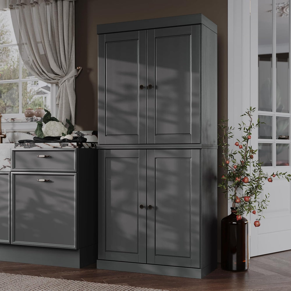 Palace Imports Solid Wood Kitchen Pantry - 71.5" H x 32" W Tall Sto...