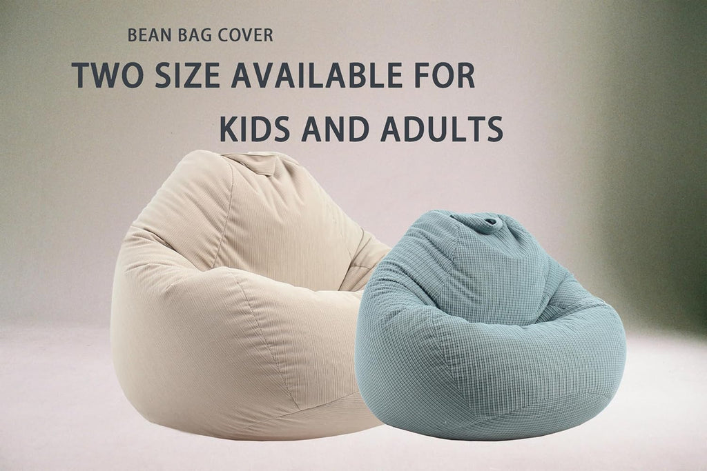 ENBAOHUI Stuffed Animal Storage Bean Bag Chair Cover (No Filler) Washable Ultra Soft Corduroy Bean Bag Cover for Organizing Plush Toys, Bean Bag for Adults