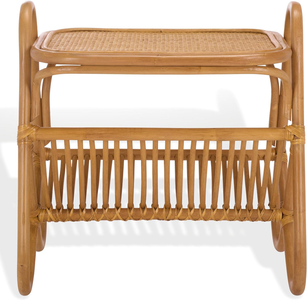 SAFAVIEH Couture Collection - Bayard Natural Rattan Accent Table, Side Table ...