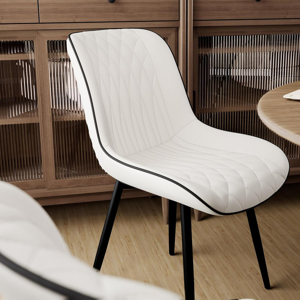 Rowill Dining Chairs Set of 2 Modern Faux Leather Kitchen Chairs with Thicken...