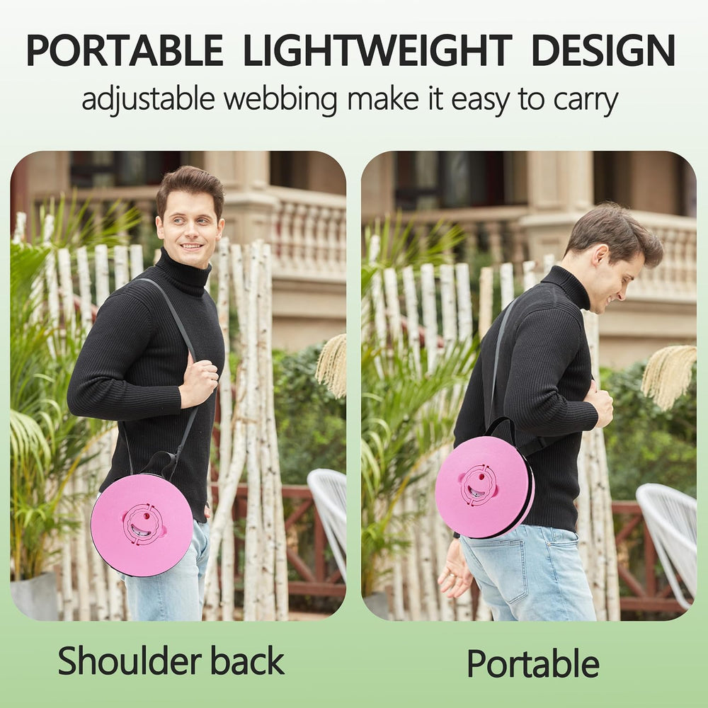 Upgraded XXL Collapsilbe Stool with Cushion,More Sturdy and Height 19.7“,D11....