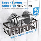 EUDELE Shower Caddy 2 Pack, Adhesive Organizer for Bathroom Storage&Home Decor&Kitchen organizers and storage, No Drilling, Large Capacity, Rustproof Stainless Steel Organizer, Decor Sets