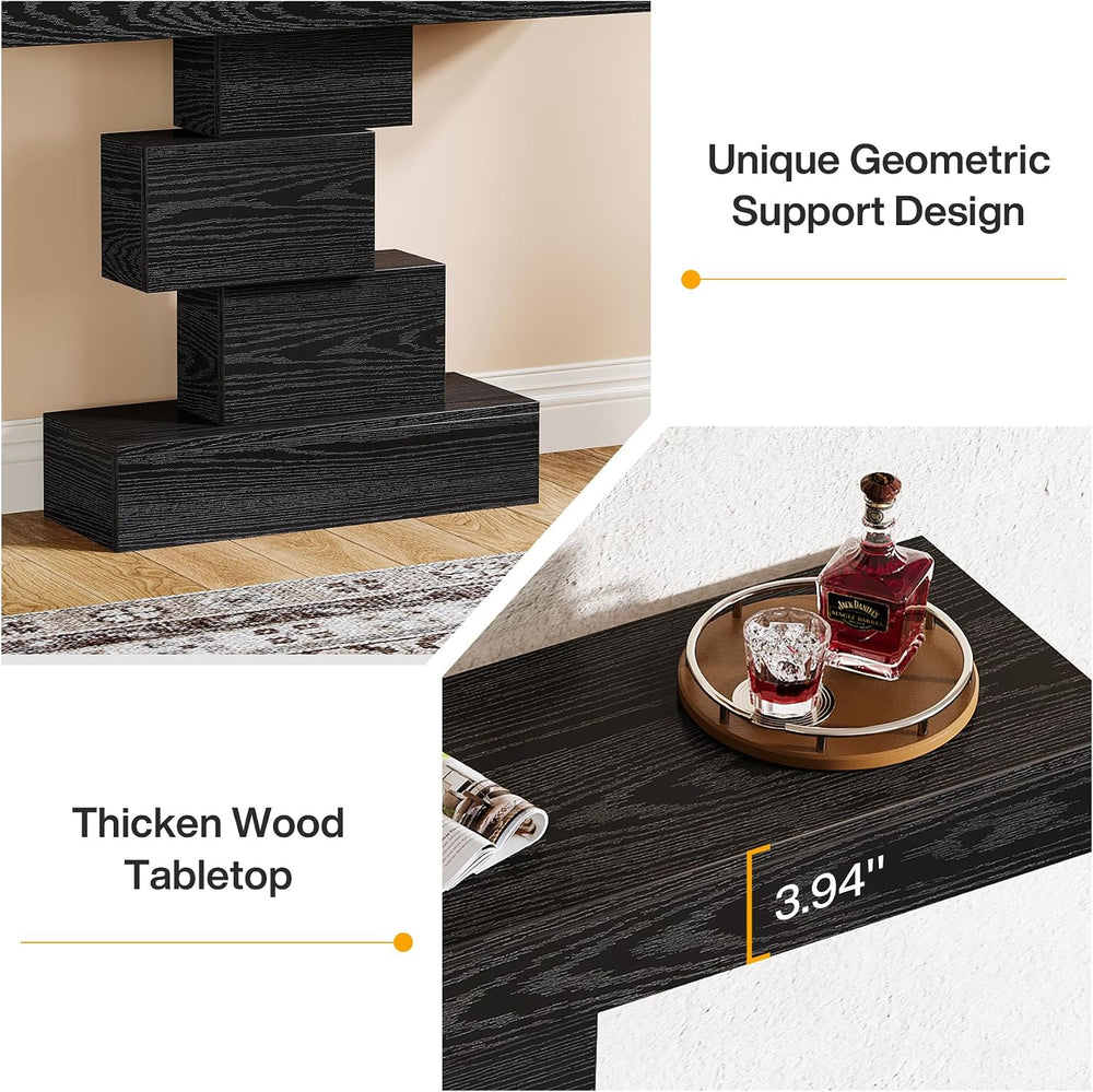 Tribesigns 42.5" Farmhouse Console Table, Narrow Wood Sofa Table Behind ...