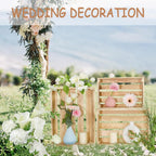 5 Pcs Decorative Wooden Crates for Display, Wood Storage Crate for Home Rustic Nested Crates with Handles, Farmhouse Wooden Basket for Storage Container and Decorations