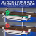 VIVO Large Keyboard Tray Under Desk Pull Out Platform with Pencil Drawer, Extra Sturdy C Clamp Mount, 27 (33 Including Clamps) x 11 inch Slide-Out Tray with Storage Drawer, White, MOUNT-KB05-4DW