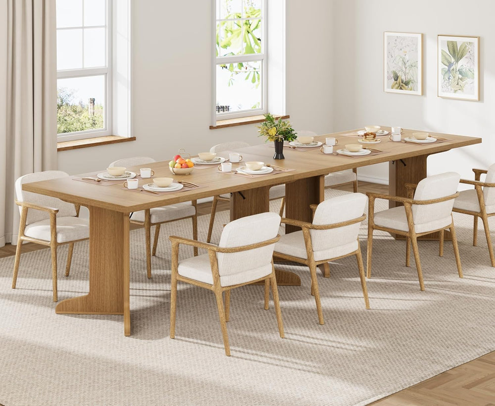 Garvee 71" Large Dining Table for 6 to 8 People, Modern Dinner Table wit...