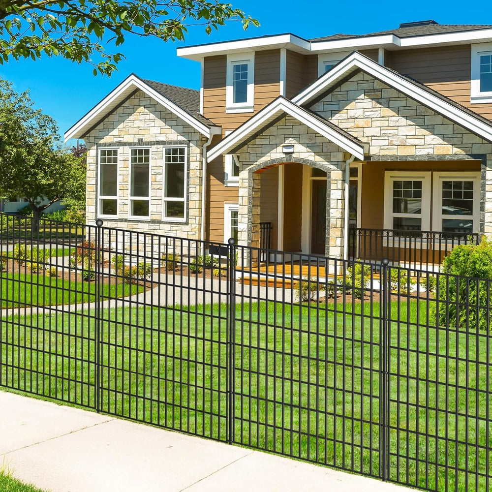 Toolterritary 10 Panels No Dig Garden Fence with Gate, 40 in(H) X 24.2 ft(L) ...