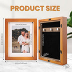 Diversion Safe 6.5"x8.5" Picture Frame Safe with Secret Compartment for Valuables, Hidden Storage Picture Frame with Hooks, Wall-Mounted Secret Storage Box for Bedrooms, Living Rooms, and Offices