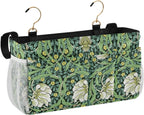 Bedside Caddy for Dorm Bed Bedside Hanging Caddy Bag Iron Frame Storage Organizer Pocket for Bunk Home College Hospital Beds 2 Hooks
