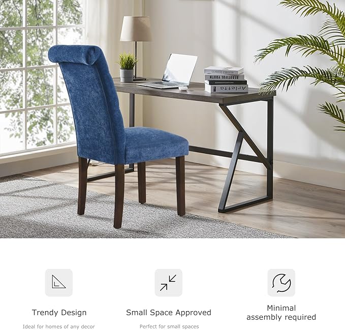 Tufted Dining Chairs Set of 6, Upholstered Parsons Dining Room Chairs, Fabric...