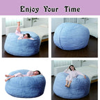Bean Bag Chair Cover (No Filler), 3ft Fluffy Washable Large Bean Bag Chairs Cover for Adults for Living Room Bedroom Furniture