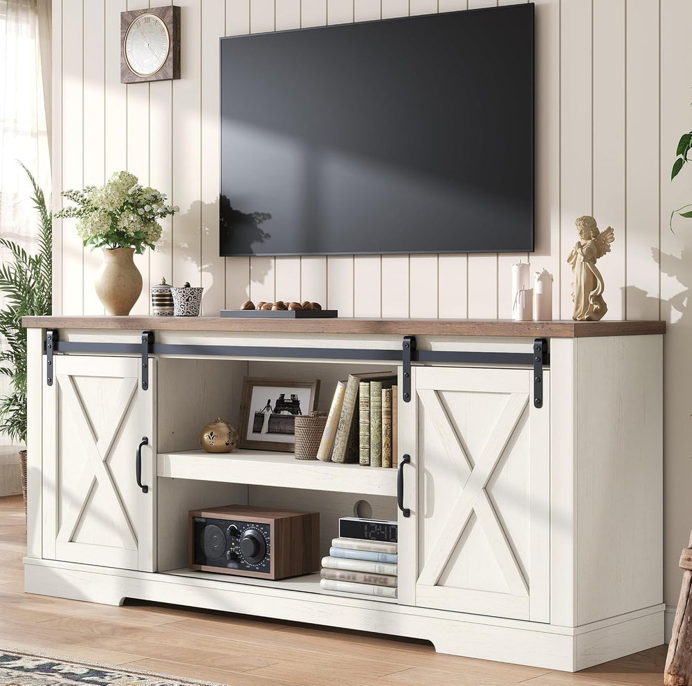 AMERLIFE 65" TV Stand for Living Room, Entertainment Center, White | Far...