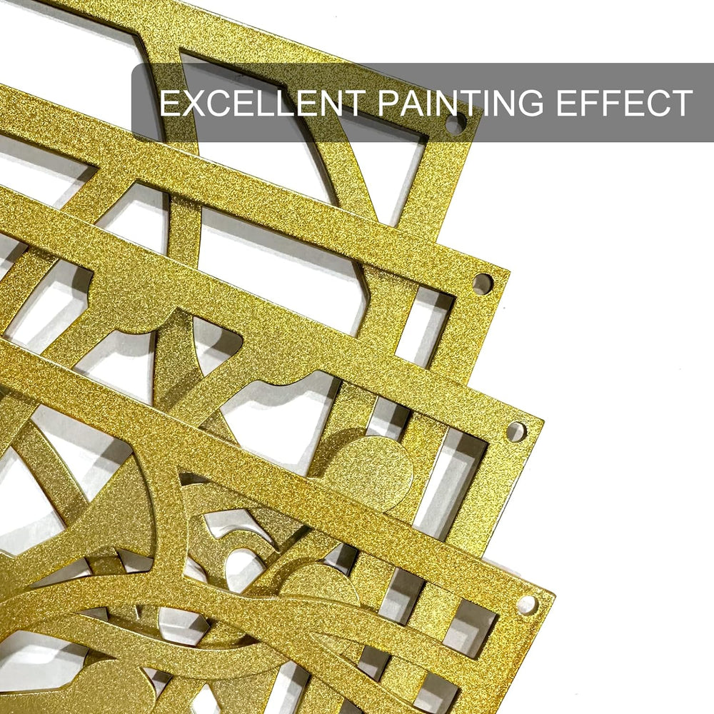 Glamativity 4 Pack Gold Wall Art Decor, Minimalist Single Line Real Metal Wal...
