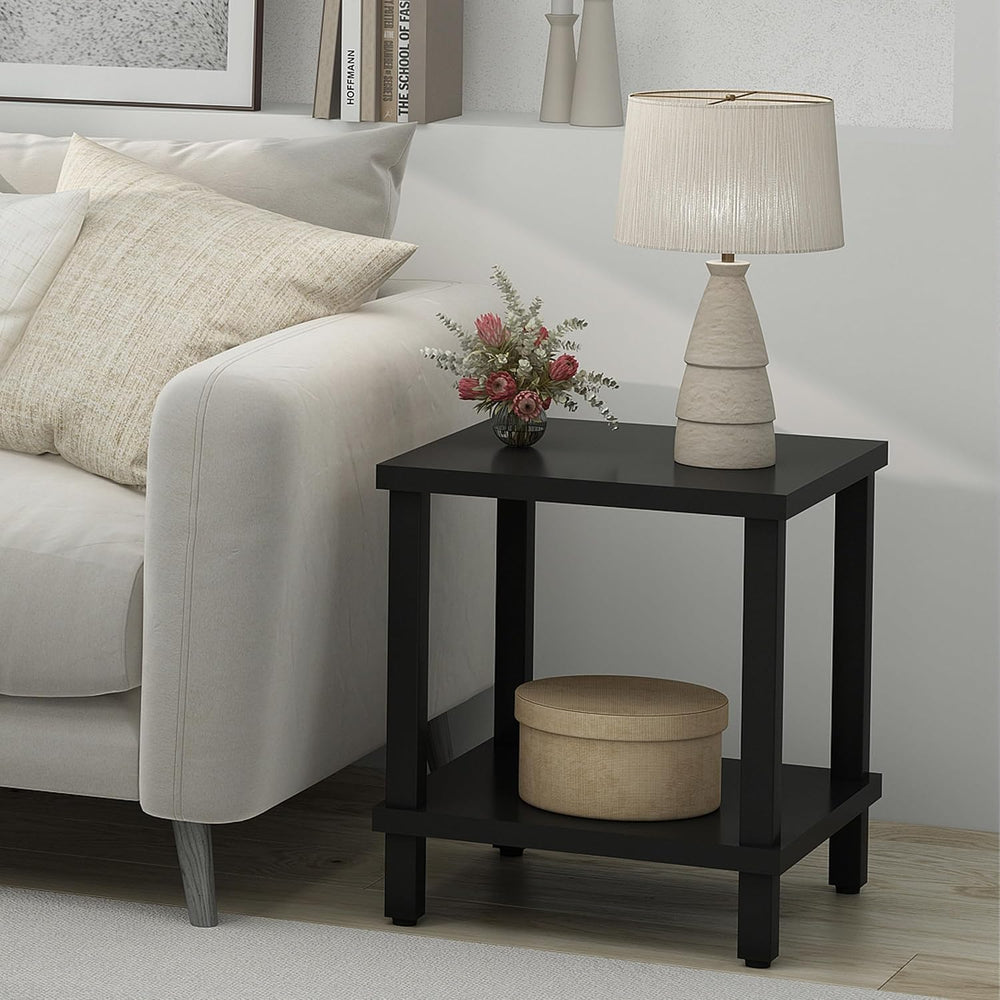 MMEOLUOOK Large End Table Square Side Table Modern Sofa Table 20 Inch Industr...