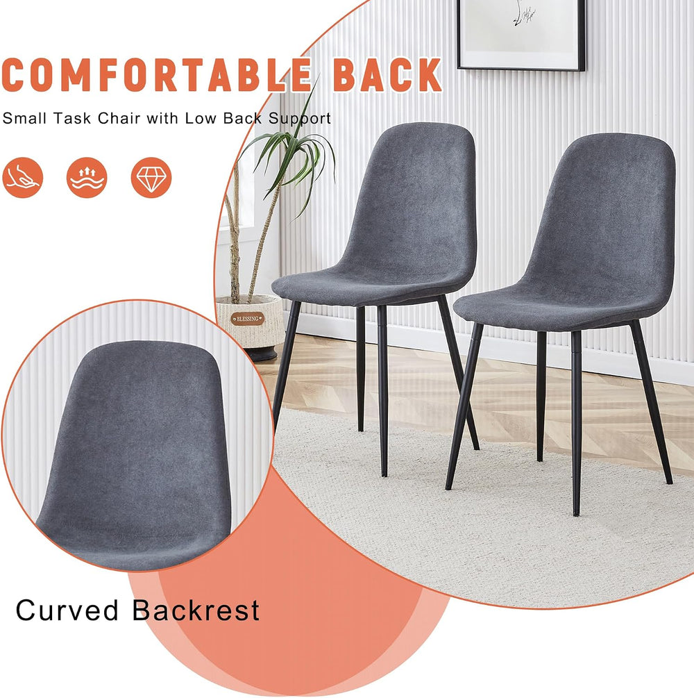 42" Round Dining Table Set for 6, Kitchen Table Chairs Set of 6 with Sto...
