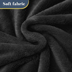 Magic in House 3FT Bean Bag Chair - BeanBag Chairs with Filler, Large Round Fluffy Sofa for Adults, Removable Machine-Washable Flannel Cover, for Living Room & Bedroom - Black(35"x35"x25")