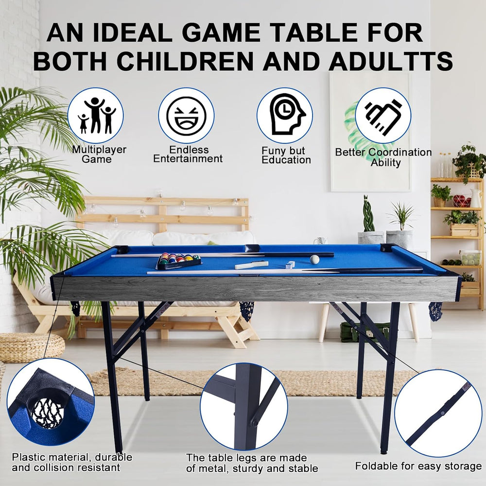 5in1 Multi-fuction Games Table,Folding Multi Game Combination Table Set with ...