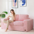 MAXYOYO Bean Bag Chair, Boneless Couch with Armrests, Pillows & Foam | Plush Foam Filled Lounge Chair, Supportive Comfort for Relaxing, Reading or Gaming in Living Rooms and Bedrooms, Beige