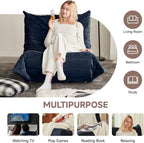 Bean Bag Chair for Adults,Bean Bag Chairs with High Density Comfortable Memory Foam,Giant Lazy Sofo Fireside Bean Bag Chair, for Living Room, Bedroom, Reading & TV (Bule)