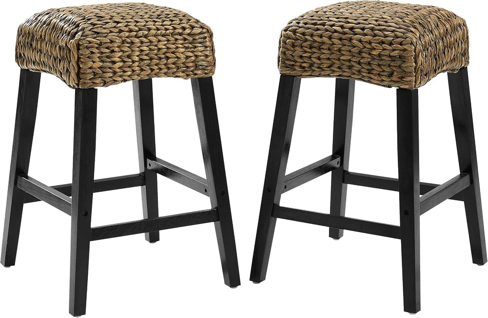 Crosley Furniture Edgewater Rattan Counter Stools, Set of 2