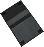 Linen 4 Pockets Bedside Caddy, Bedside Storage Organizer with Water Bottle Holder for Magazine, Remotes, Phone (Black)
