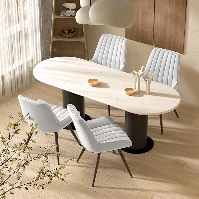 Nalupatio Modern Dining Chairs Set of 4, Comfy Dining Room Chairs with Thick ...