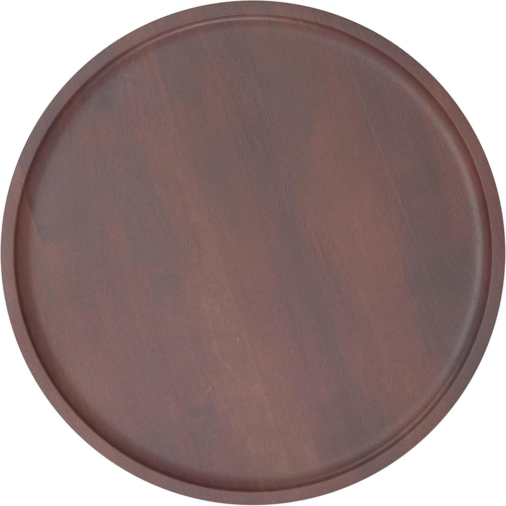 SIMPLIHOME Breanna End Table - 16 inch Wide Solid Mango Wood and Metal Round ...