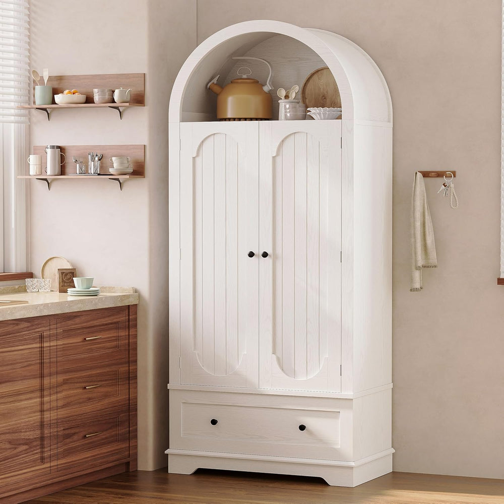 IRONCK 70.9 in Kitchen Pantry with Large Drawer Adjustable Shelves | kitchen ...