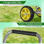 Goplus Garden Hose Reel Cart, 300 FT of 5/8" Large Capacity, Heavy-Duty Metal Hose Cart w/ 4 Wheels, Storage Basket, Portable Water Hose Organizer for Outside Yard, Outdoor Planting Tool (Silver)