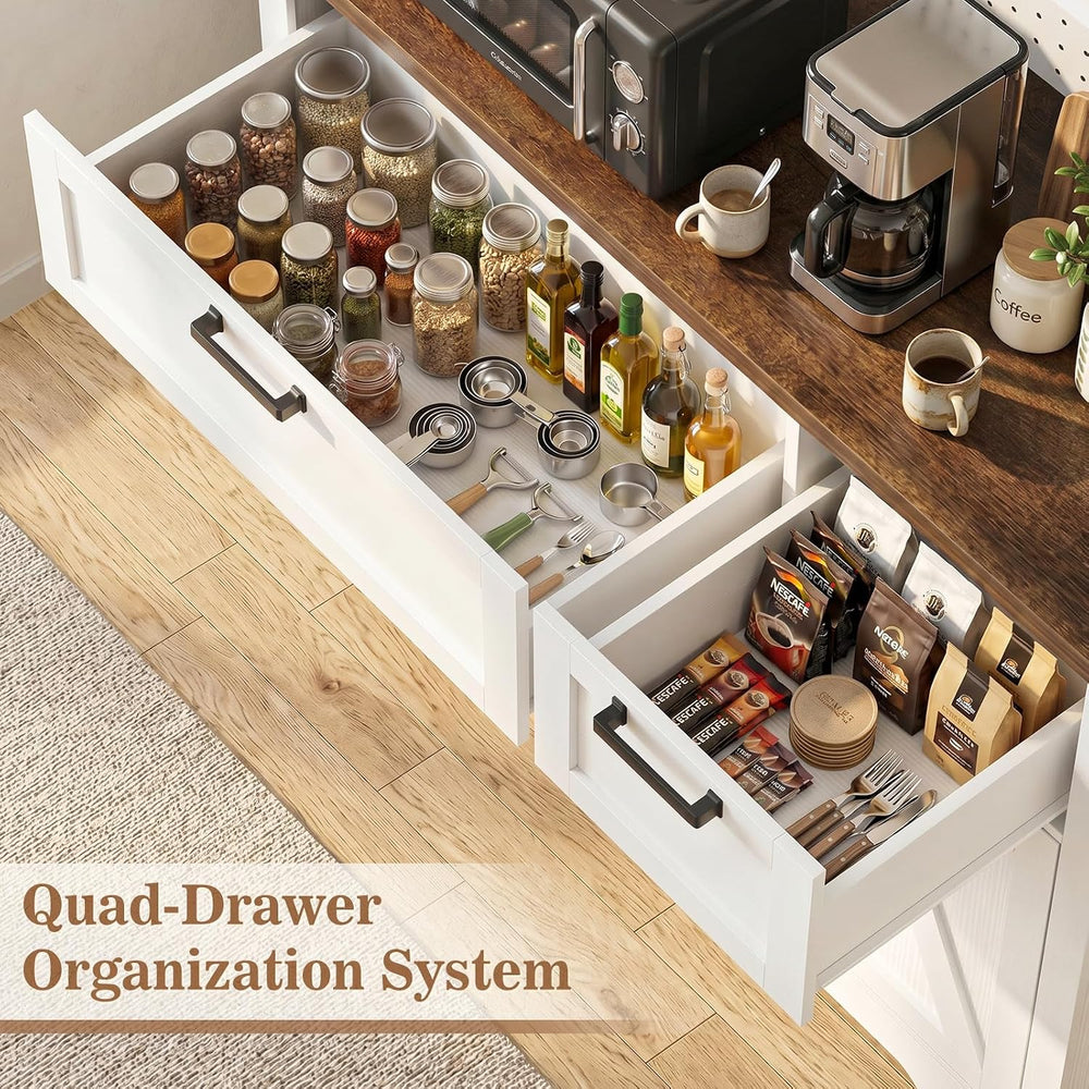 Unikito 71" Tall Pantry Cabinet, Kitchen Pantry Storage Cabinet with Cha...