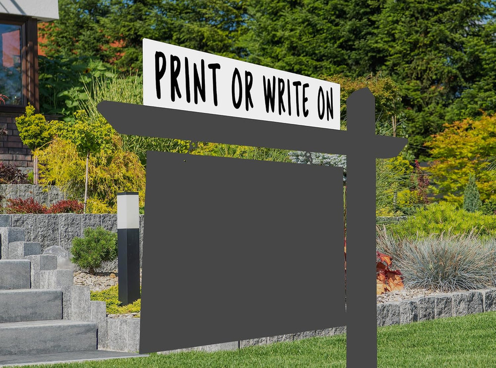 Bundle of Blank White Yard or Lawn Rider Signs 24" x 6" Corrugated ...