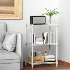 450 lbs Wire Storage Shelving 3-Tier Utility Shelving Unit Steel Organizer Wire Rack for Home,Kitchen,Office,White (11.8" D x 17.7" W x 26.4" H)