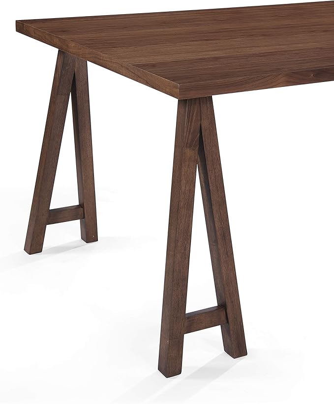 Christopher Knight Home Alva Mid-Century Modern 7 Piece Dining Set with A-Frame Table, Dark Brown and Walnut