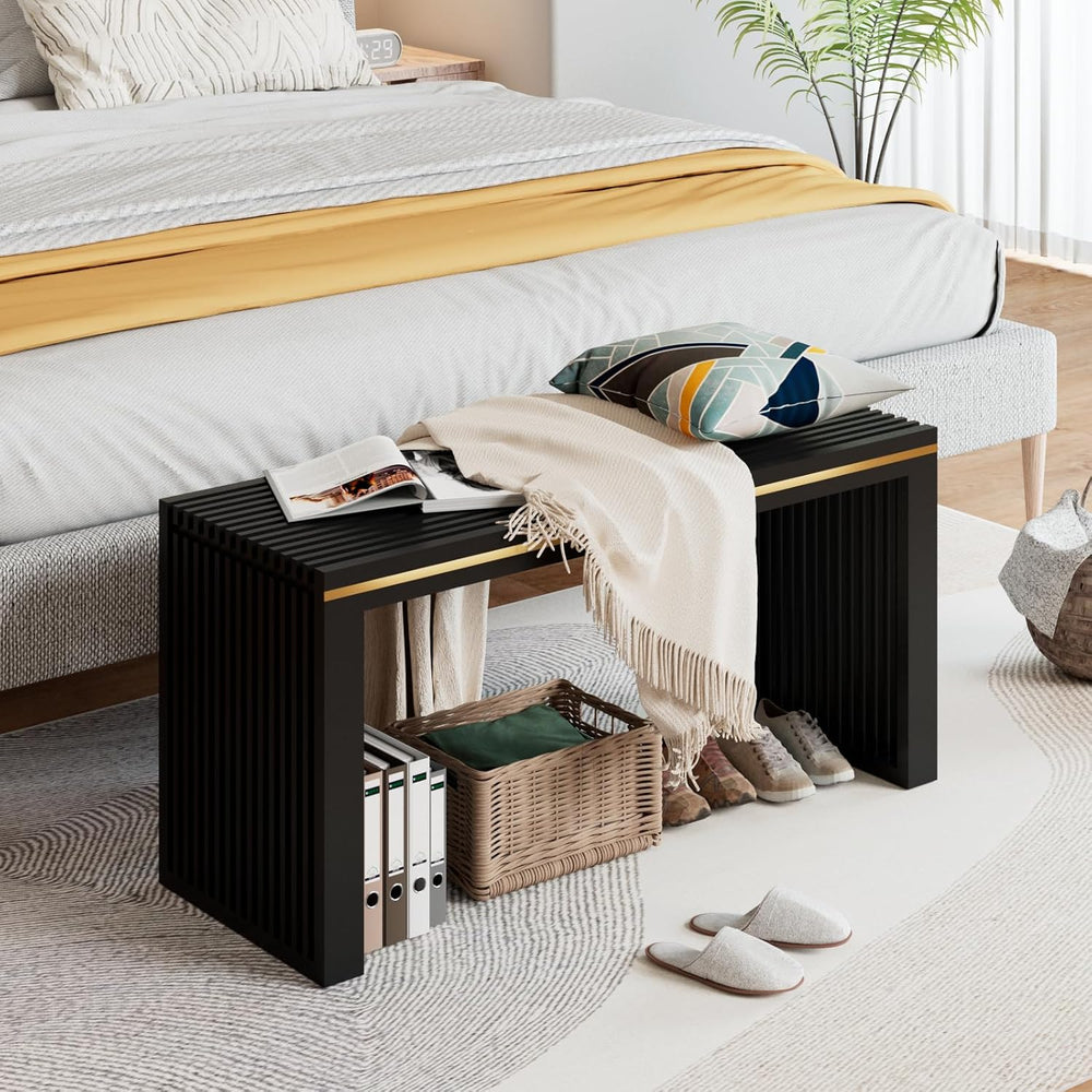 APRTAT Bamboo Dining Bench Indoor Long Entryway Shoe Rack Benchs,Outdoor Mode...