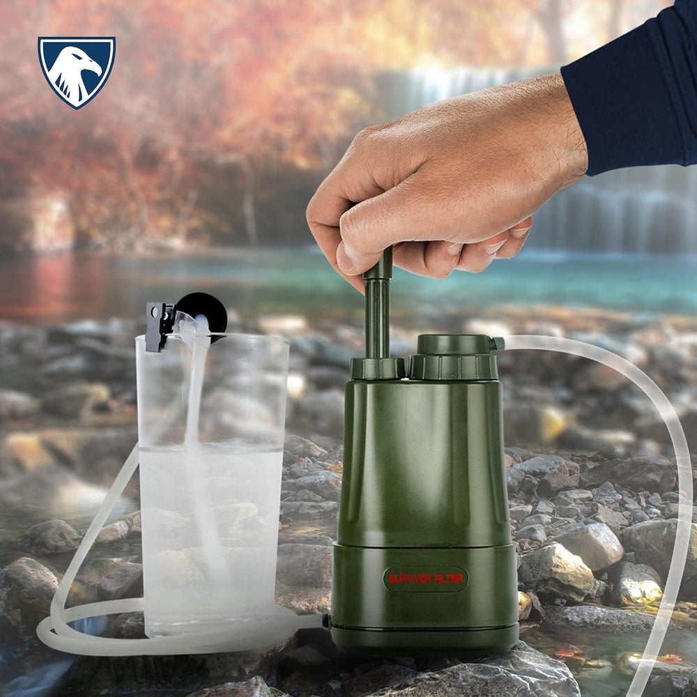 Survivor Filter PRO X Electric Portable Water Filter Manual Backup Kit