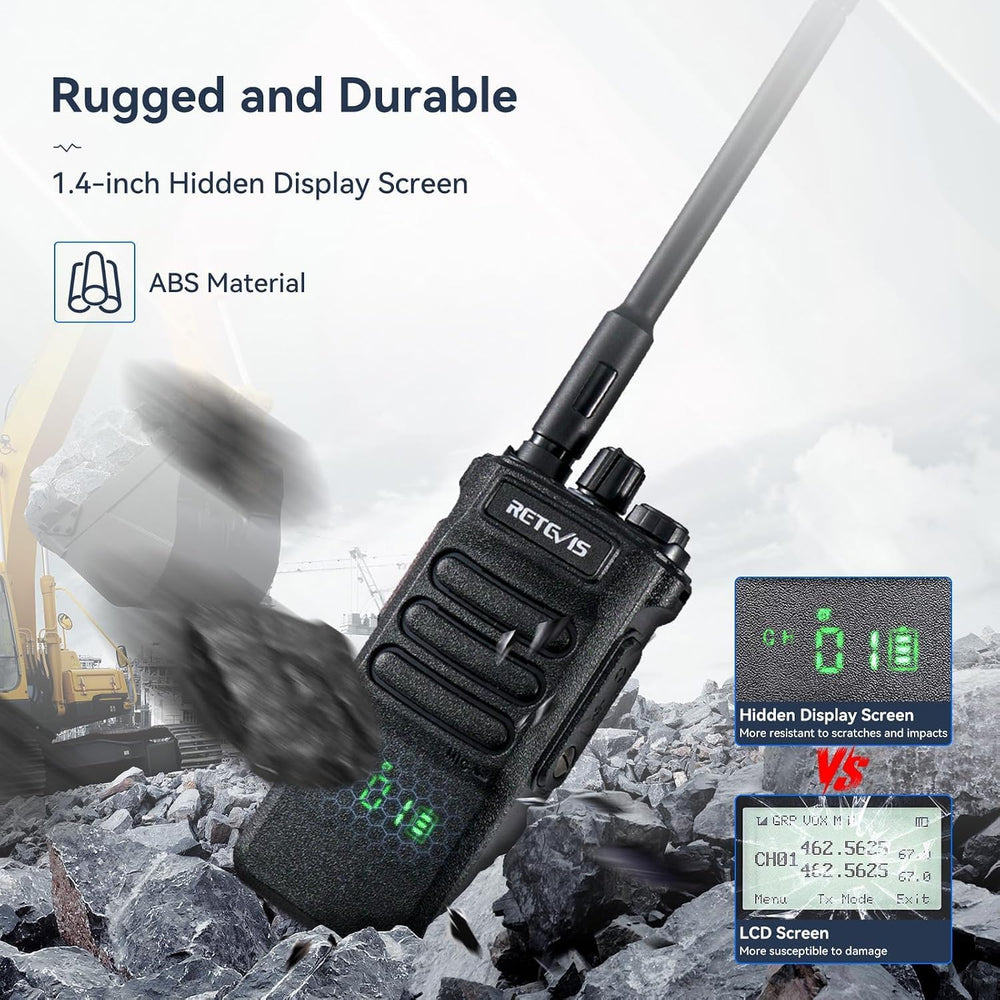 Retevis RT86 Heavy Duty 2 Way Radios Long Range,for Hunting Outdoor(2 Pack)